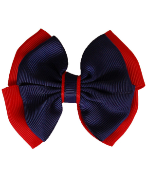 Opal Hair Clip - Navy & Red